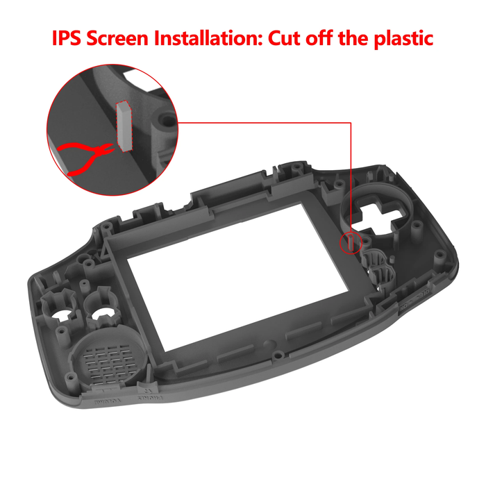 🕹️ IPS-Ready Full Shell + Buttons for GBA | Housing for Standard & IPS LCD