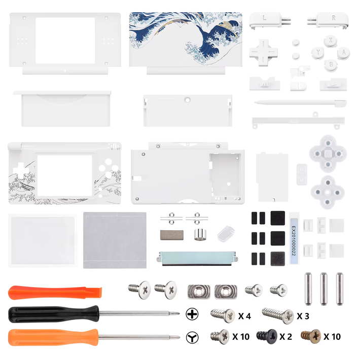 🎨 Replacement Full Housing Shell for Nintendo DS Lite | The Great Wave Edition