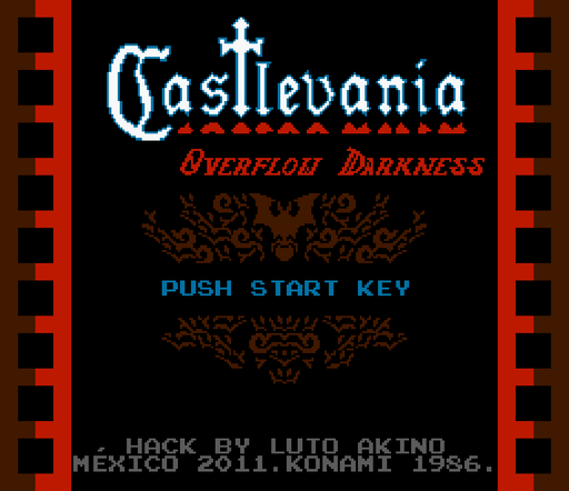 🦇 Castlevania: Overflow Darkness – 8-Bit NES Game Cartridge | Hardcore Fan Hack