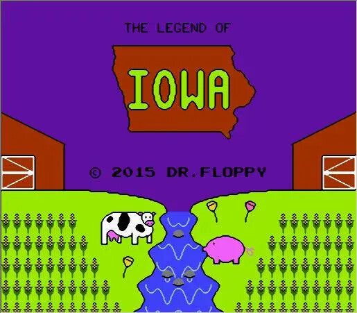 Exclusive Legend of IOWA NES Cartridge - One-of-a-Kind Retro Gaming Gem!