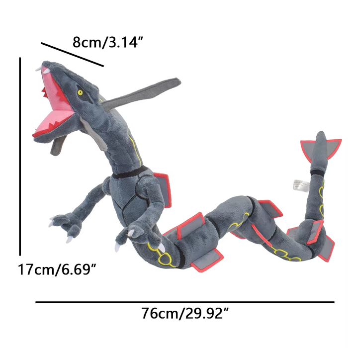 🐉 Shiny Rayquaza Plush Toy | 12” Soft Stuffed Pokémon Plushie