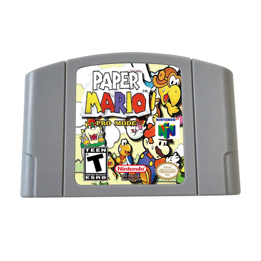 📜 Paper Mario Pro Mode N64 Cartridge | Hard Mode Mod for Nintendo 64