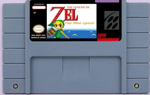 🗡️ The Mini Quest | Legend of Zelda RPG Game Card for SNES 🌊