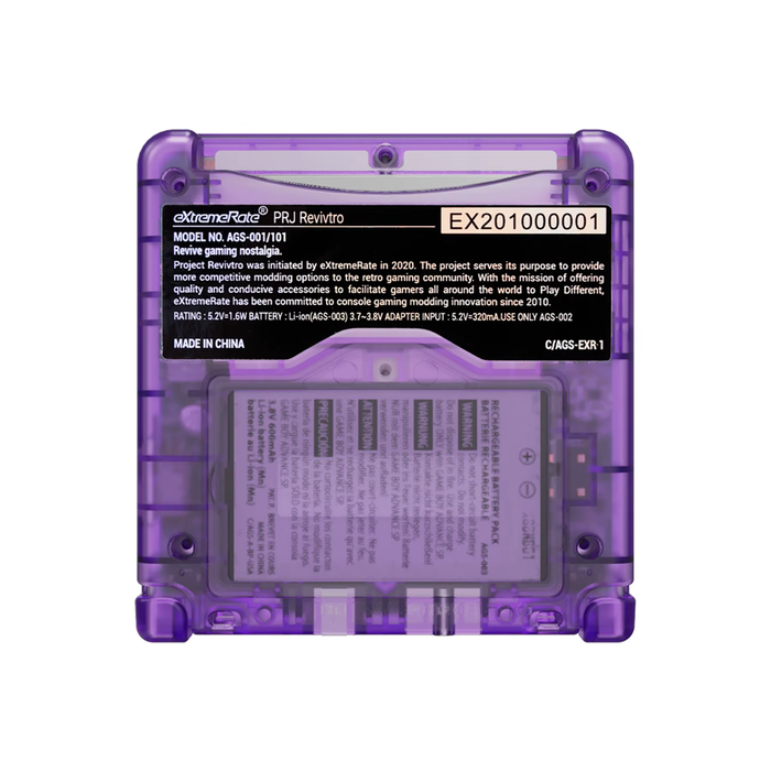 π§ Custom Replacement Housing Shell  Game Boy Advance SP (GBA SP) β Clear Series