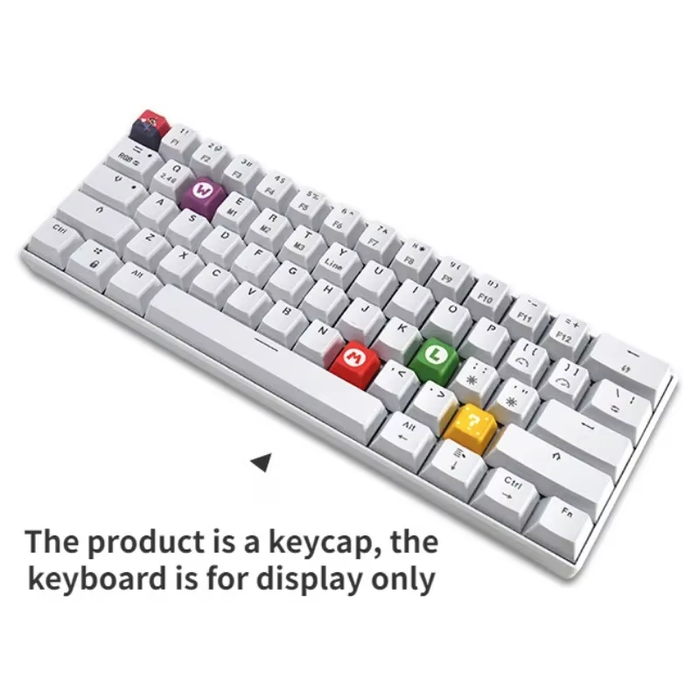 🎮 5Pcs Super Mario Bros Keycaps Set | Retro Gaming Mechanical Keyboard Acces