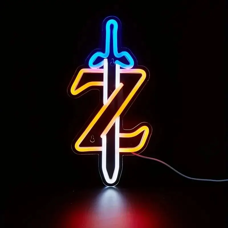 🌅 Neon Zelda LED Sign – Sunrise Wall Decor for Gamers
