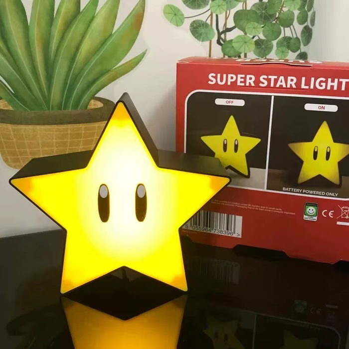 ⭐ Super Star LED Music Night Light | USB Rechargeable 3D Desk Lamp Gift