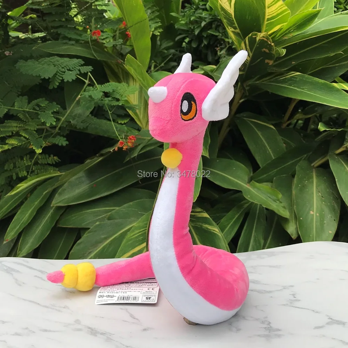 🐉 Shiny Dragonair Plush – 26" Pink Pokémon Soft Doll – Giant Stuffed Toy