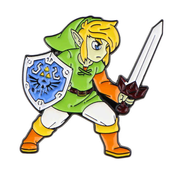 π‘οΈ Zelda-Inspired Game Shield Enamel Pins  Brooch Badge for Backpack or Clothes