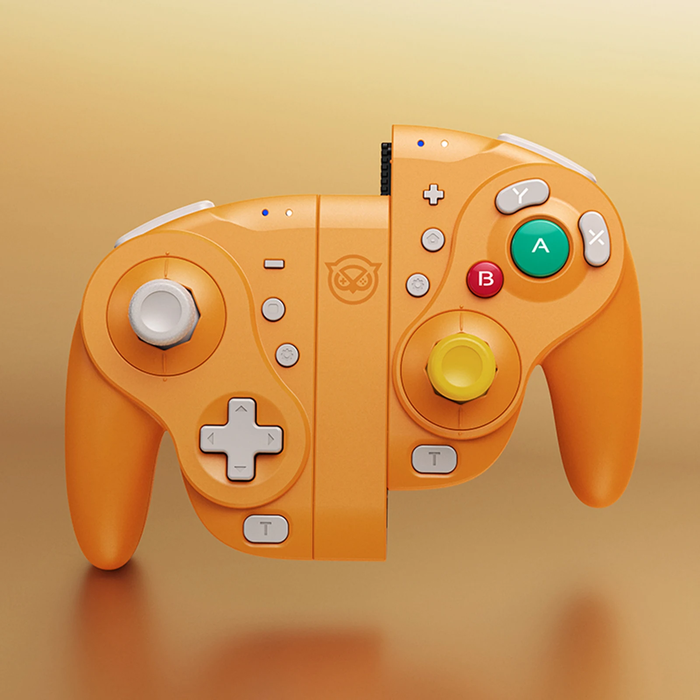 🎮Wizard Hall Joystick Controller – Orange + RGB – For Switch/PC