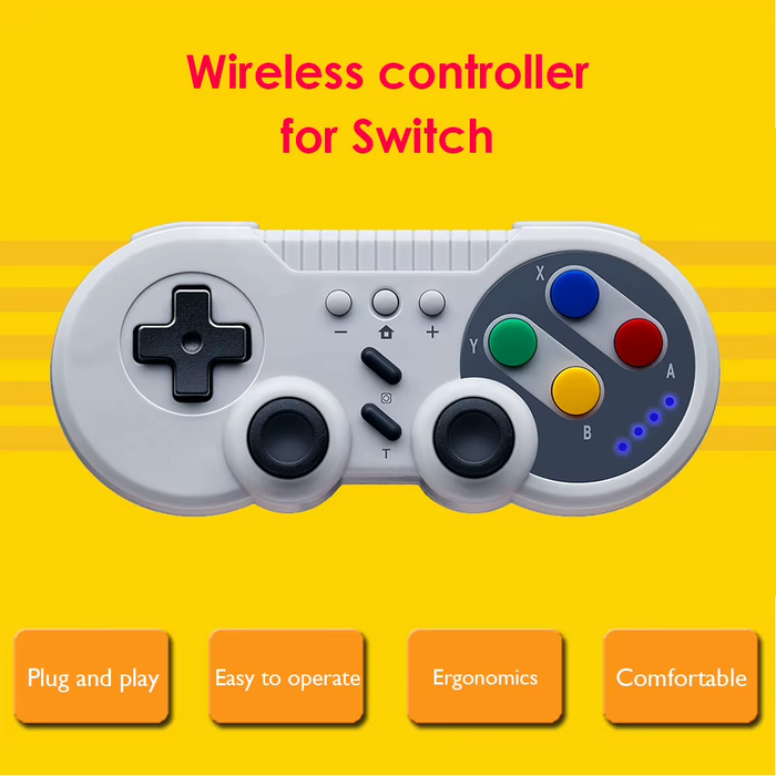 Wireless Switch Controller Gamepad w/ Turbo + Vibration for PC Nintendo