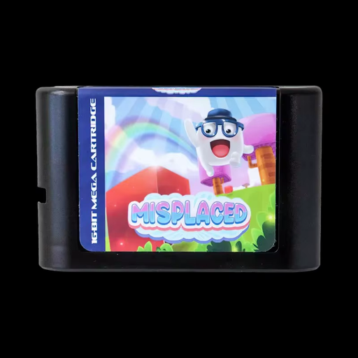 Misplaced 16-Bit Puzzle Adventure Game Cartridge for Genesis Mega Drive