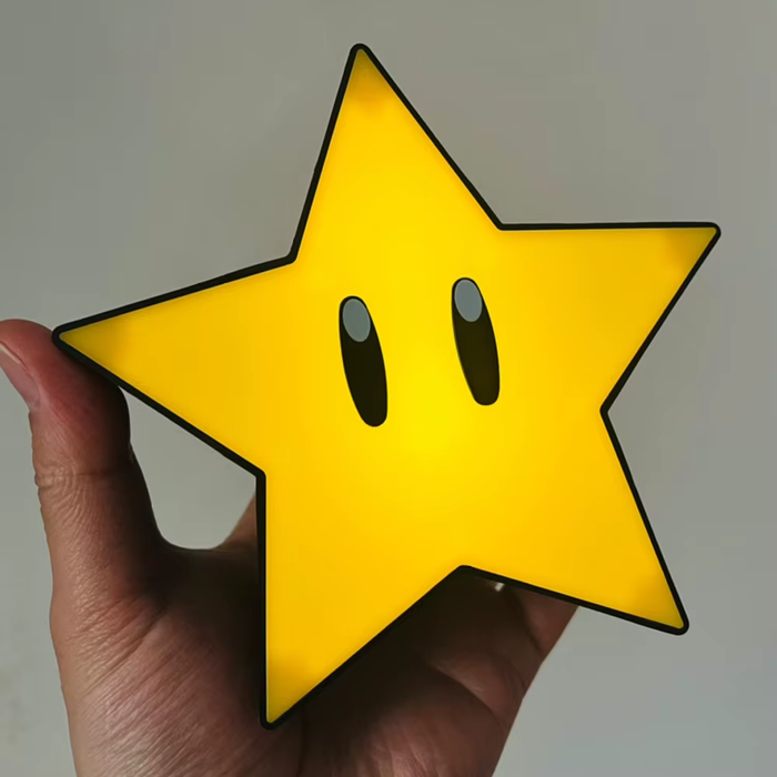 ⭐ Super Star LED Music Night Light | USB Rechargeable 3D Desk Lamp Gift