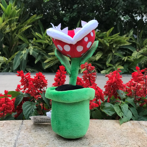 🌿 Trottin' Piranha Plant Plush | Mario-Inspired Stuffed Toy | 9" Tall w/ Tag