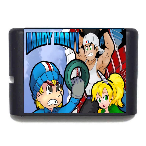 🧰 Handy Harvy 16-Bit Game Card for Sega Genesis/Mega Drive – Arcade Action!