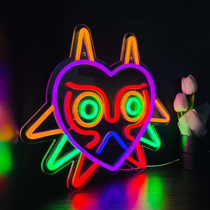 🎮 Majora's Mask LED Neon Sign | Zelda Game Room Wall Decor Light for Fans