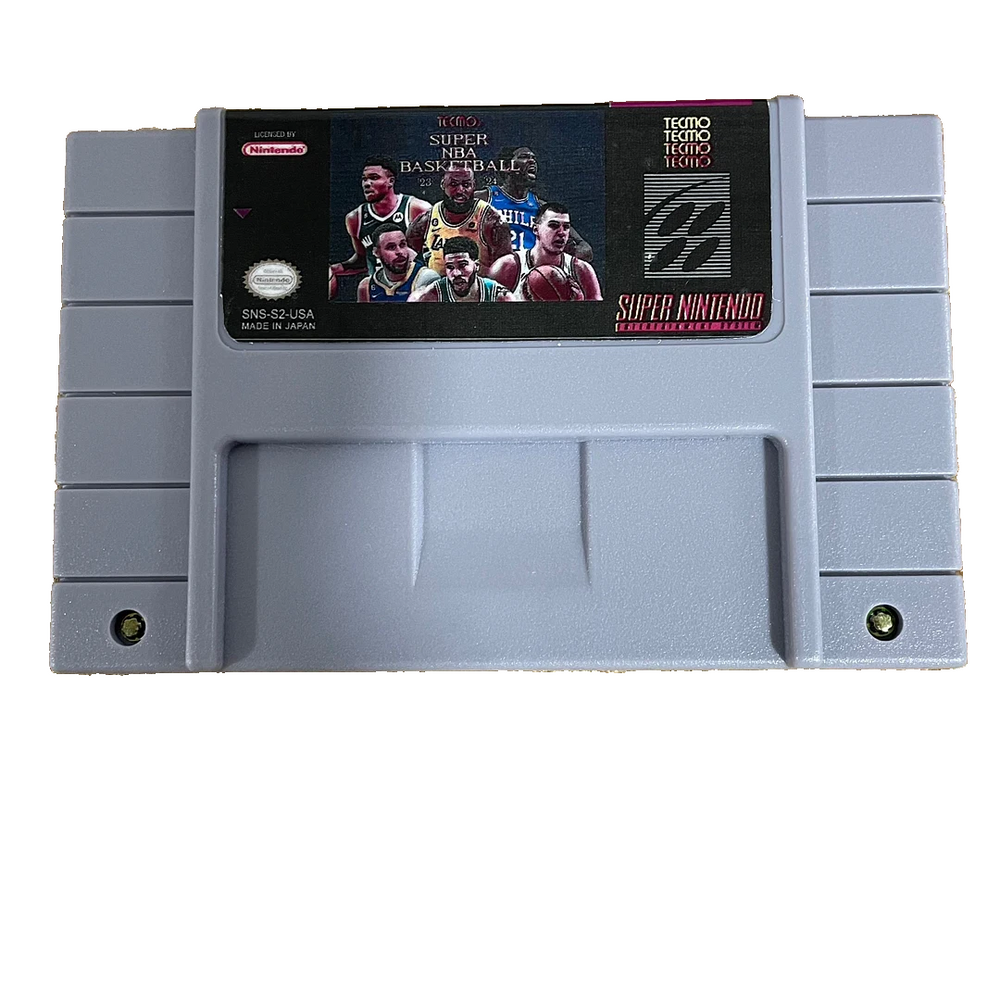 ๐ Tecmo Super NBA Basketball 2023โ2024 SNES Cartridge | Updated Rosters