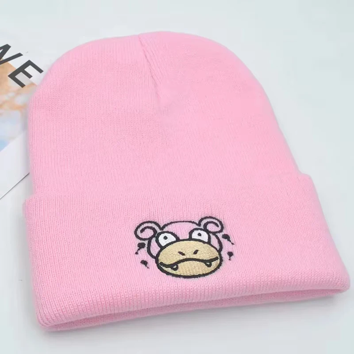 🧢 Pokémon Beanie Hat – Snorlax, Ditto, or Psyduck | Funny Embroidered Knit Cap