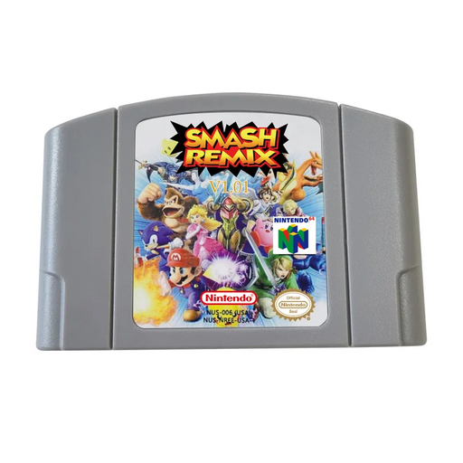 🕹️ Smash Remix v1.01 N64 Cartridge | Expanded Super Smash Bros Mod Game