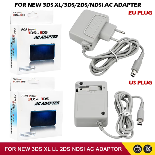 AC Wall Charger Adapter for Nintendo 3DS 2DS NDSi XL Travel Power Supply