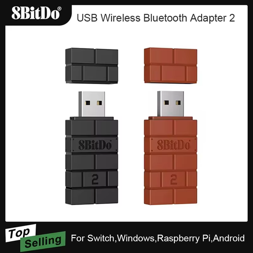 🎮 AKNES 8BitDo USB Bluetooth Adapter 2 – Wireless Receiver Switch, PC, Mac, PS1