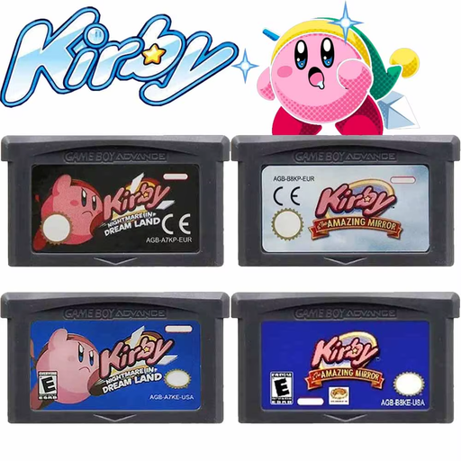 Kirby GBA Game Cart – Amazing Mirror & Nightmare in Dream Land – For GBA / NDS