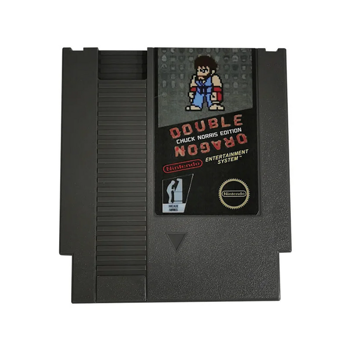 🥋 Double Dragon: Chuck Norris Edition NES 8-Bit Game Cartridge – Retro Hack