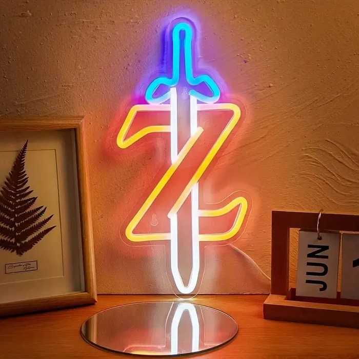 🌅 Neon Zelda LED Sign – Sunrise Wall Decor for Gamers