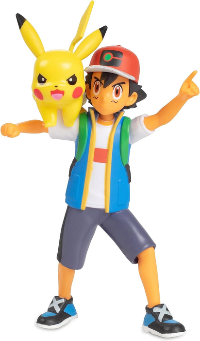 🟡 Pokémon Battle Ready! 6-Piece Figure Set 🧢 Ash + Pikachu + Charmander + More