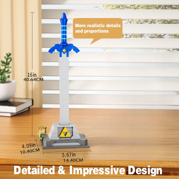 🧱 Master Sword Building Blocks Set – 290Pcs Desktop Display Kit Zelda-Inspired