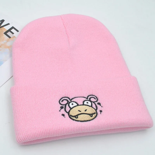 🧢 Pokémon Beanie Hat – Snorlax, Ditto, or Psyduck | Funny Embroidered Knit Cap