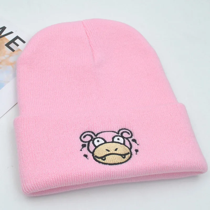 🧢 Pokémon Beanie Hat – Snorlax, Ditto, or Psyduck | Funny Embroidered Knit Cap