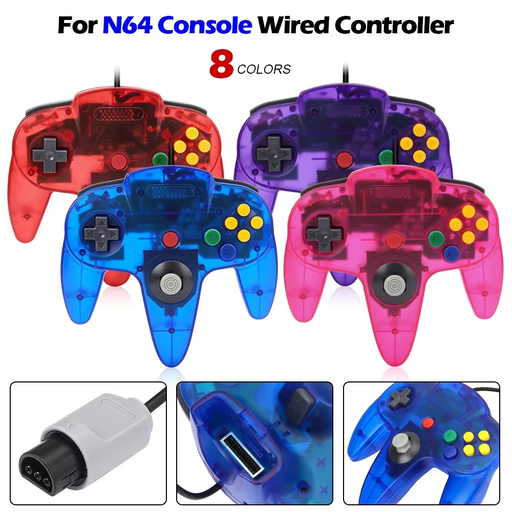 🎮 8 Color Wired Controller for N64 Console - Retro Joypad Accessory 🔥