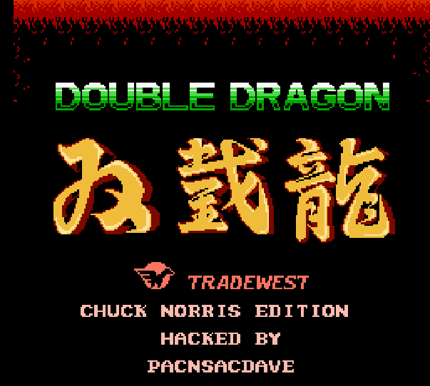 🥋 Double Dragon: Chuck Norris Edition NES 8-Bit Game Cartridge – Retro Hack