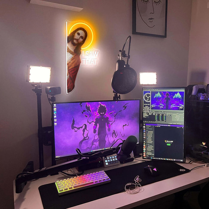 👁️ I Saw That – God Neon Sign | LED Wall Décor with Adjustable Brightness 💡