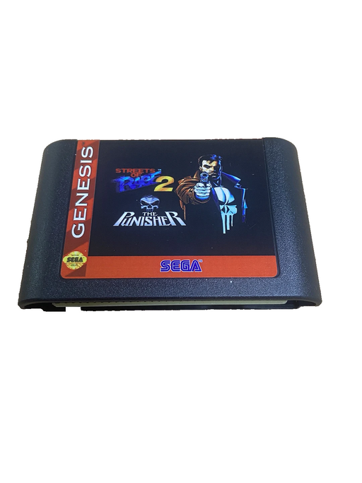 🔫 The Punisher in Streets of Rage 2 – 16-Bit SEGA Genesis Game Cartridge
