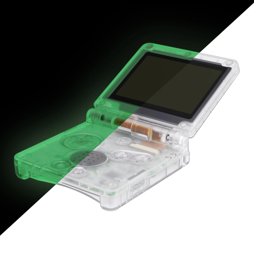 ๐ Glow-in-Dark Green Shell + Buttons | For Game Boy Advance SP Console Mod Kit