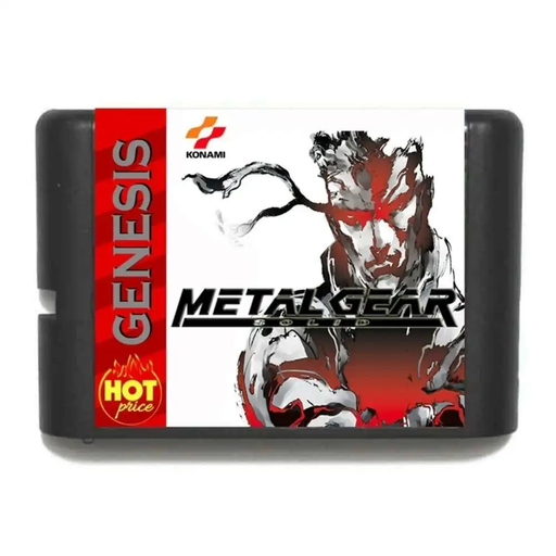 🕶️ Metal Gear Solid – 16-Bit Game Cartridge for Sega Mega Drive/Genesis 💣