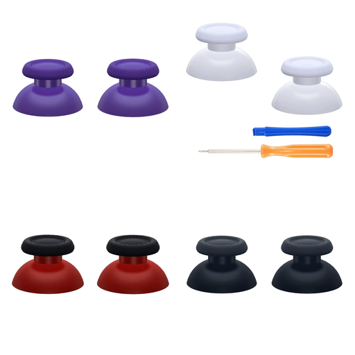🎮 Replacement Thumbsticks for PS5 & PS4 Controllers – White Red Black Purple