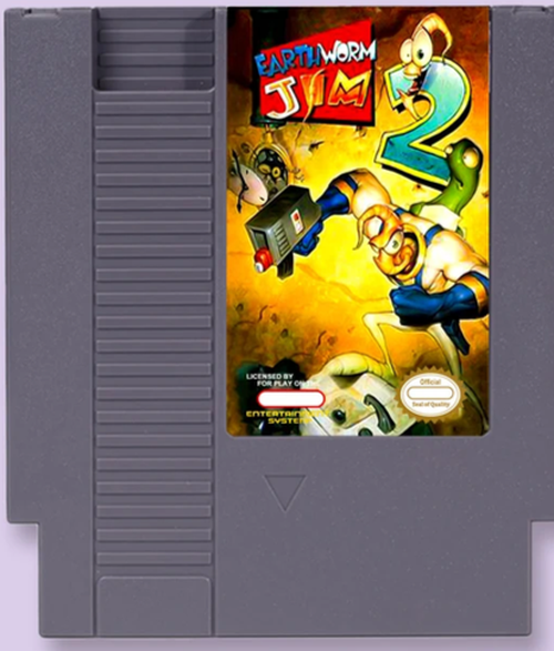 🌪️ Earthworm Jim 2 | 72-Pin NES Cartridge | 8-Bit Unlicensed Port Classic 🎮