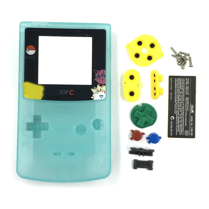 Glow in the Dark GBC Shell Replacement Kit | Full Housing for Game Boy Color 🎮