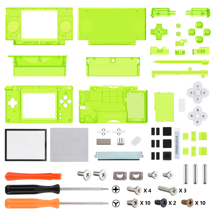 🔧 Clear Series Full Shell + Buttons Kit | For Nintendo DS Lite Console Mod
