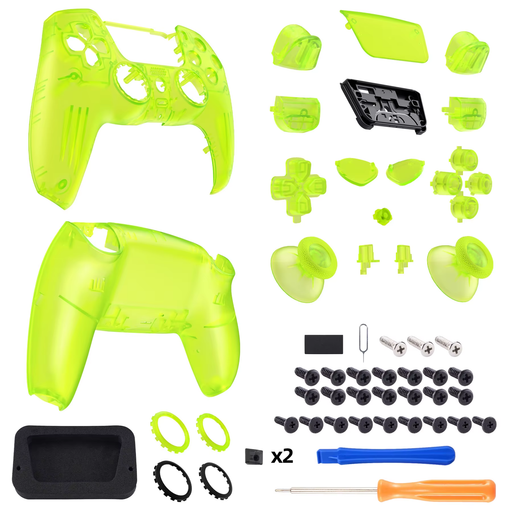 Clear Lime Luna Full Shell Set for PS5 Controller BDM-030/040/050