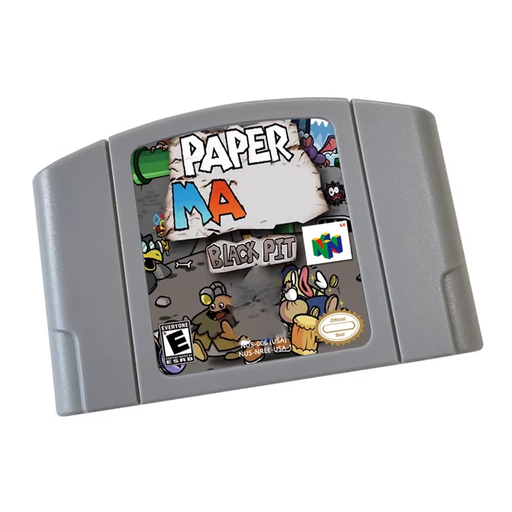 📄 Paper Mario Blackpit Fan Hack N64 Game Cartridge US Version ENG