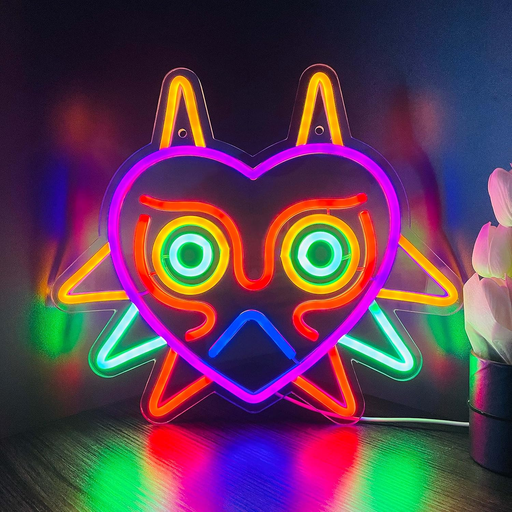 🎮 Majora's Mask LED Neon Sign | Zelda Game Room Wall Decor Light for Fans