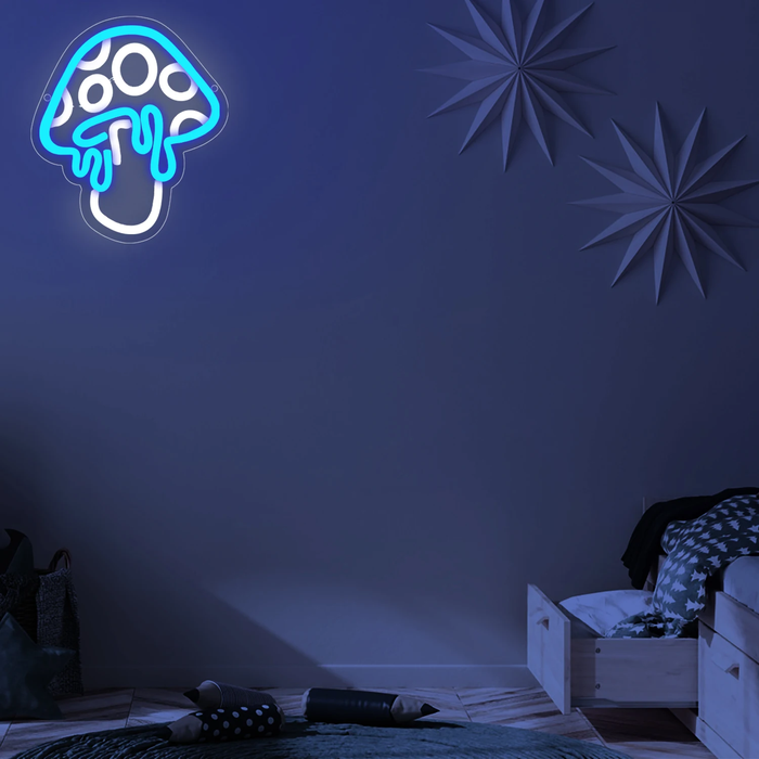 ๐ Mushroom Neon Sign LED Wall Light 3D Decor for Game Room or Bedroom 8.6in