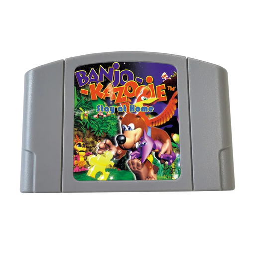 🐻 Banjo-Kazooie: Stay At Home N64 Cartridge | Crossover Mod Game for N64