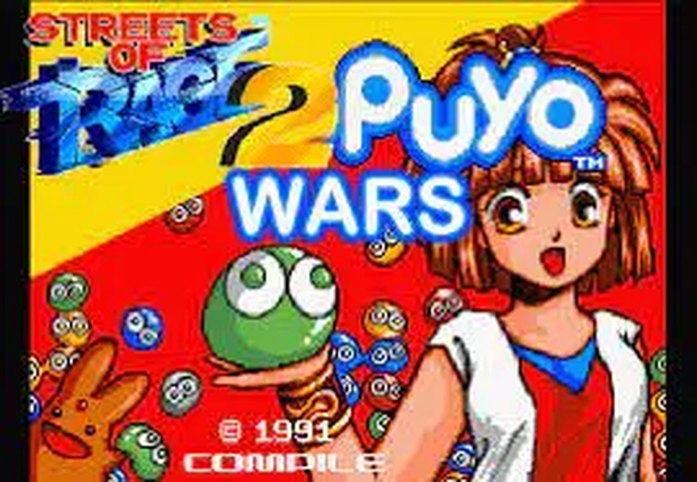 🔥 Streets of Rage 2: Puyo Wars | 16-Bit MD Genesis Game Cartridge 💥