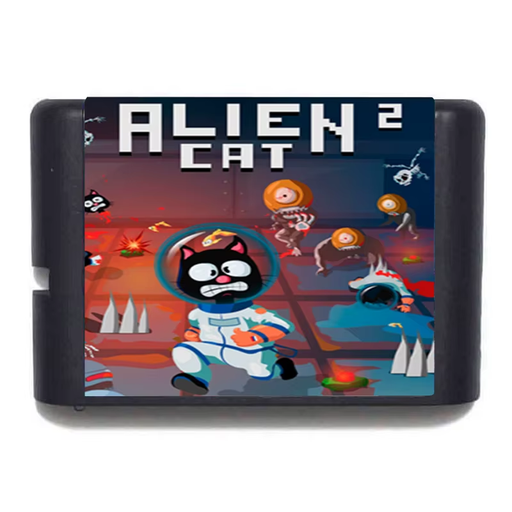 Alien Cat 2 16-Bit Game Cartridge for Genesis Mega Drive Puzzle Adventure