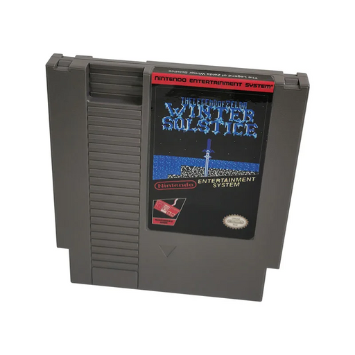 ❄️ Zelda II: Winter Solstice – NES 8-Bit Game Cartridge | Dark Seasonal Quest 🌑
